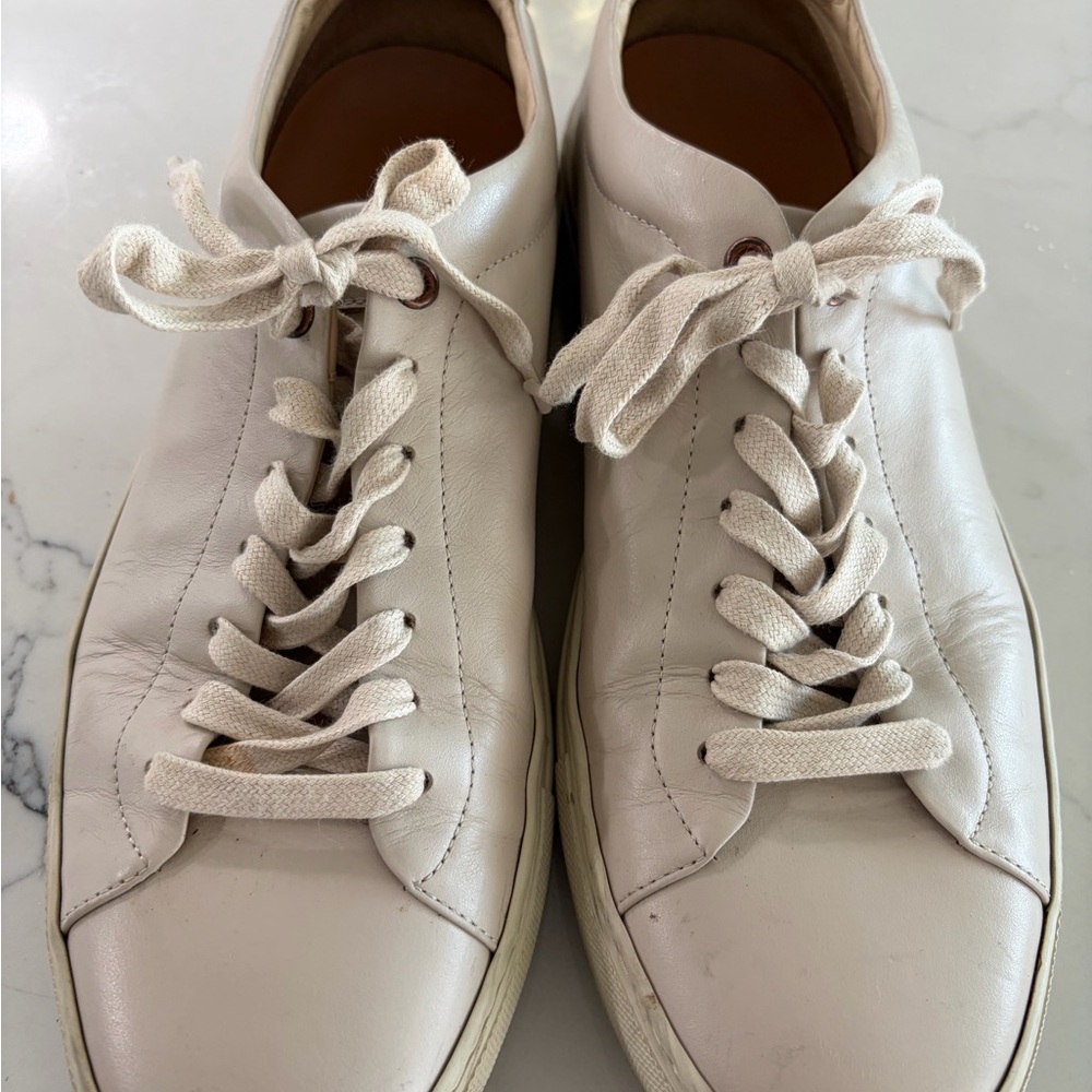 Good Man Brand Cream Leather Sneakers